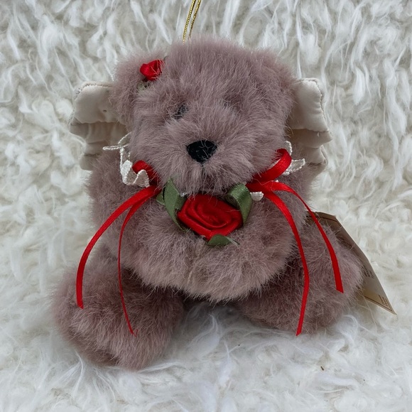Berkeley Designs Tiny Angel Bear Plush Ornament Stuffed Animal 6” 1996 - Picture 1 of 13